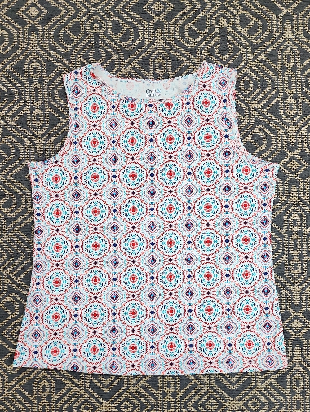 Croft & Barrow Full Print Tank Top
